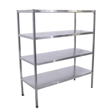 Стеллаж из нержавеющей стали 1400х490х1630 труба